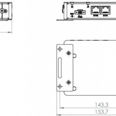 ICR-3201 Routeur ethernet industriel avec  2 ports RJ45, 1x RS232, 1x RS485