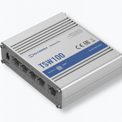TSW100 Switch Ethernet PoE+ 5 ports non administrable -40 °C +75 °C