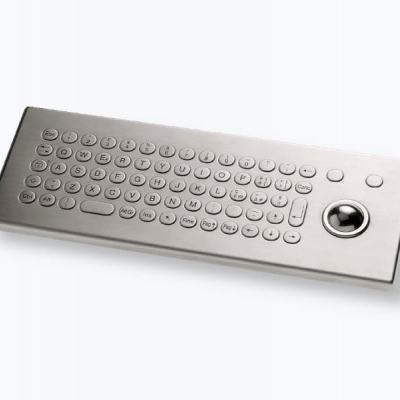 FIT68E16T-TI Clavier compact  68 touches avec trackball entièrement en inox