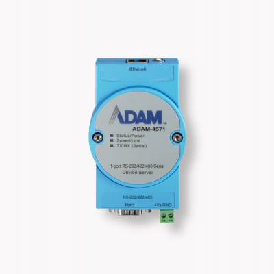 ADAM-4571-CE Serveur port série RS232/422/485 sur Ethernet TCP/IP 10/100Mbps 1 ports format DB9