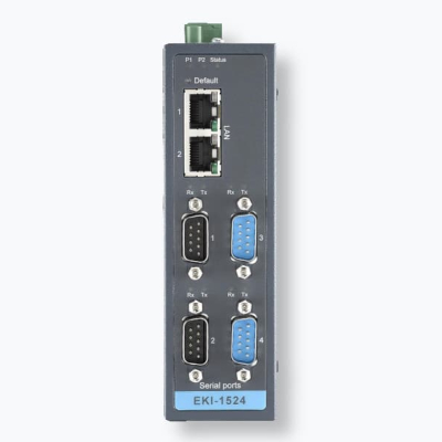 EKI-1524 Passerelle Serveur 4 ports Série RS232/422/485 avec 2 ports Ethernet