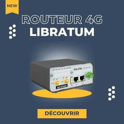 Routeur 4G industriel 2 x LAN, 2 x SIM + accessoires