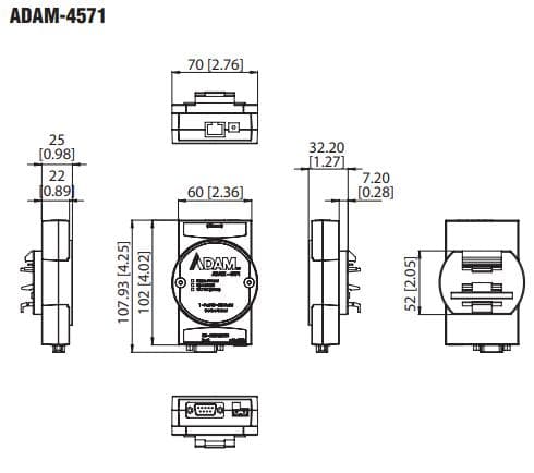 Dimensions ADAM-4571