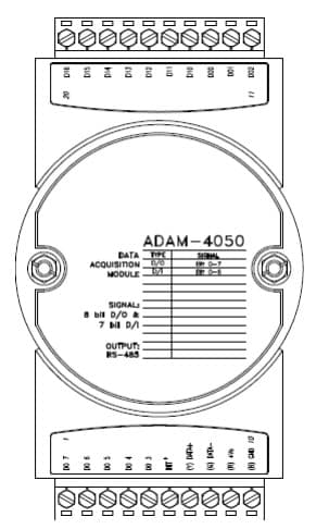 Les entrées sorties du module ADAM-4050
