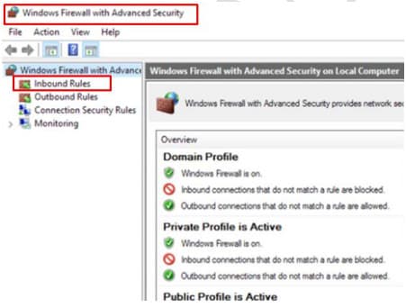 Configurer le firewall windows