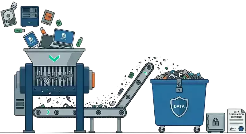 Physical data destruction service